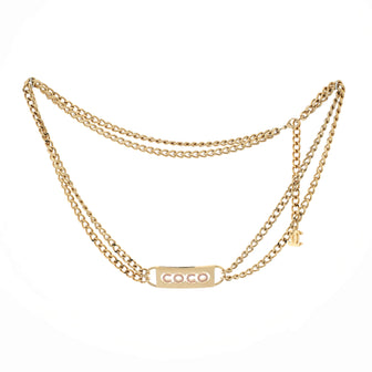 Chanel Coco Double Chain Belt Metal with Crystals