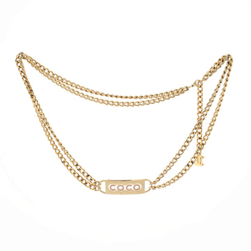 Chanel Coco Double Chain Belt Metal with Crystals
