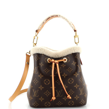 Louis Vuitton NeoNoe Handbag Monogram Canvas with Shearling BB