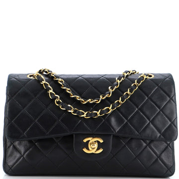 Chanel Vintage Classic Double Flap Bag Quilted Lambskin Medium