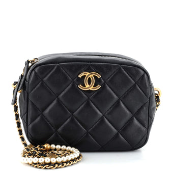 Chanel Pearl Crush Camera Case Quilted Lambskin Small