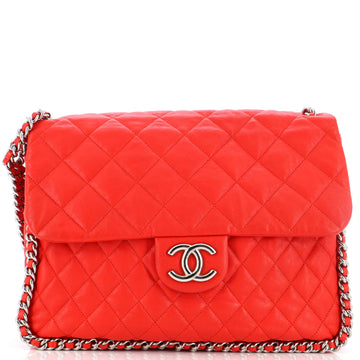 Chanel Chain Around Flap Bag Quilted Leather Maxi