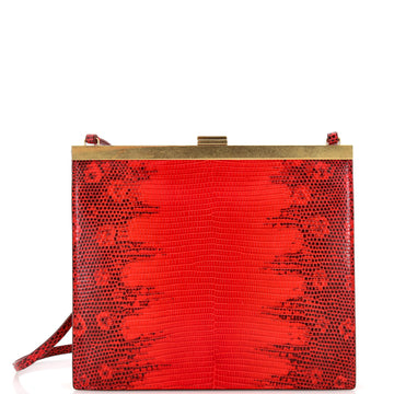 Celine Clasp Crossbody Bag Lizard Mini