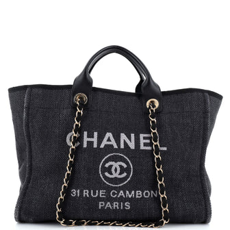 Chanel Deauville Tote Raffia Medium