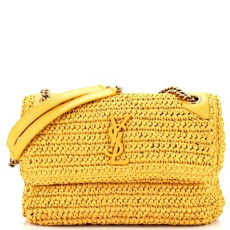 Saint Laurent Jamie Flap Bag Crochet Raffia Medium