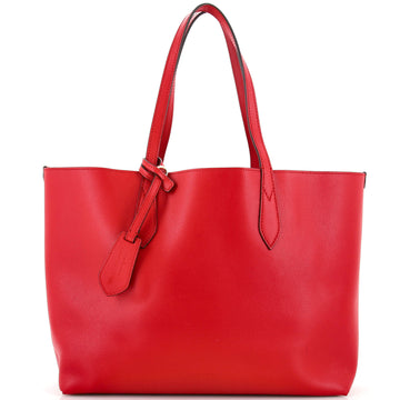 Burberry Reversible Tote Haymarket Coated Canvas and Leather Medium