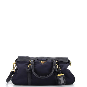 Prada Convertible Belted Satchel Tessuto with Leather Medium