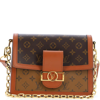 Louis Vuitton Dauphine Shoulder Bag Reverse Monogram Canvas MM