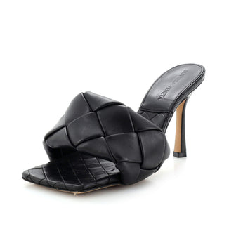 Bottega Veneta Women's Lido Heeled Sandals Maxi Intrecciato Leather