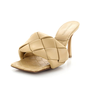 Bottega Veneta Women's Lido Heeled Sandals Maxi Intrecciato Leather