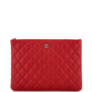 Chanel CC Casino O Case Clutch Quilted Lambskin Medium