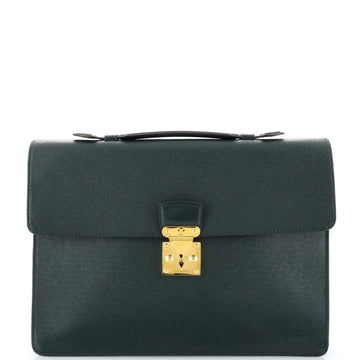 Louis Vuitton Serviette Kourad Briefcase Taiga Leather