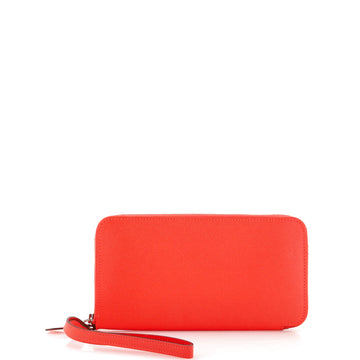 Hermes Azap Zip Around Wristlet Wallet with Lucky Strap Epsom Large