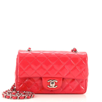 Chanel Classic Single Flap Bag Quilted Patent Mini