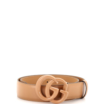 Gucci GG Marmont Monochrome Belt Leather with Enamel Wide