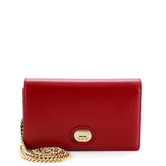 Gucci Petite GG Marmont Chain Wallet Leather Mini