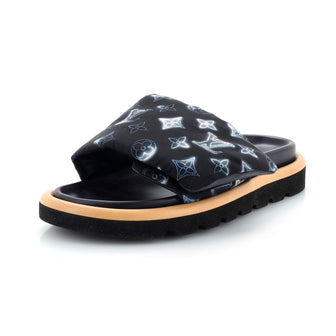 Louis Vuitton Women's Pool Pillow Comfort Mule Sandals Mahina Monogram Nylon