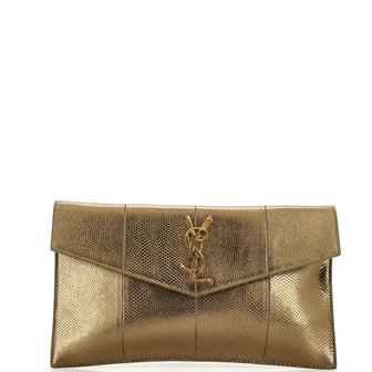Saint Laurent Uptown Pouch Metallic Karung