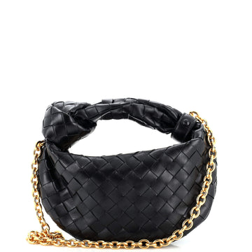 Bottega Veneta BV Jodie Chain Hobo Intrecciato Nappa Mini