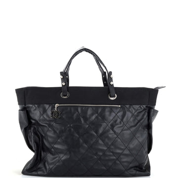 Chanel Biarritz Pocket Tote Quilted Coated Canvas XL