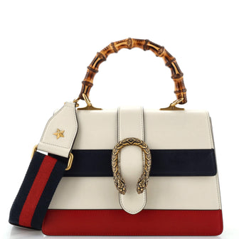 Gucci Dionysus Bamboo Top Handle Bag Colorblock Leather Medium