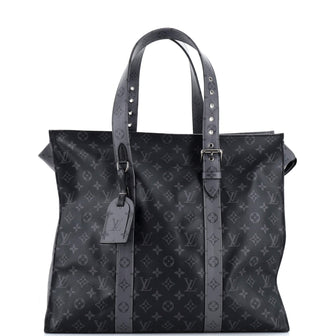 Louis Vuitton New Cabas Zippe Bag Reverse Monogram Eclipse Canvas GM