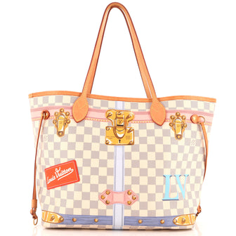 Louis Vuitton Neverfull NM Tote Limited Edition Damier Summer Trunks MM