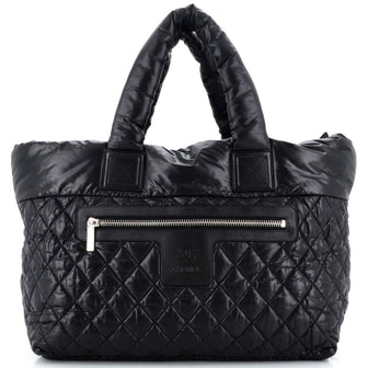 Chanel Coco Cocoon Zipped Tote Quilted Nylon Large