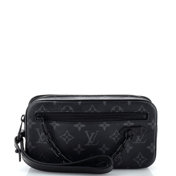 Louis Vuitton Pochette Volga Monogram Eclipse Canvas
