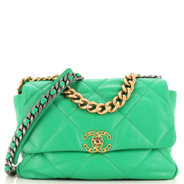Chanel 19 Flap Bag Quilted Leather Large