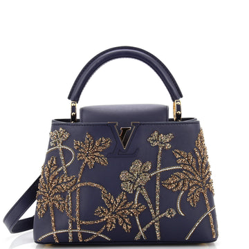 Louis Vuitton Capucines Bag Limited Edition Fleurs d’Asnières Embellished Calfskin BB