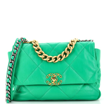 Chanel 19 Flap Bag Quilted Leather Large