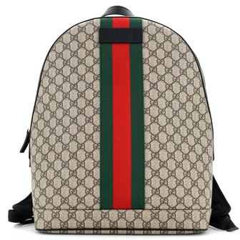 Gucci Web Backpack GG Coated Canvas Medium
