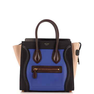 Celine Tricolor Luggage Bag Leather Micro