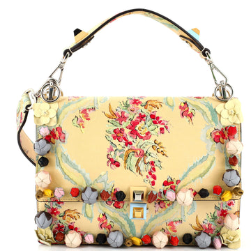Fendi Kan I Bag Embellished Printed Leather Medium
