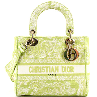 Christian Dior Toile de Jouy Lady D-Lite Bag Embroidered Canvas