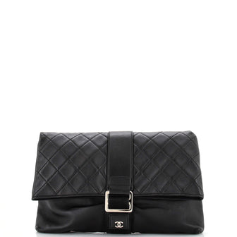 Chanel Grip Clutch Quilted Lambskin