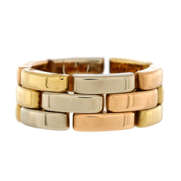 Cartier Maillon Panthere 3 Row Ring 18K Tricolor Gold
