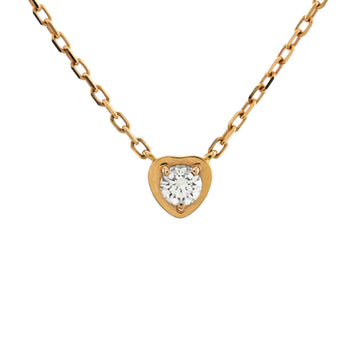 Cartier D'Amour Heart Pendant Necklace 18K Rose Gold with Diamond