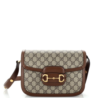 Gucci Horsebit 1955 Shoulder Bag GG Coated Canvas Small