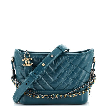 Chanel Gabrielle Hobo Chevron Aged Calfskin Small