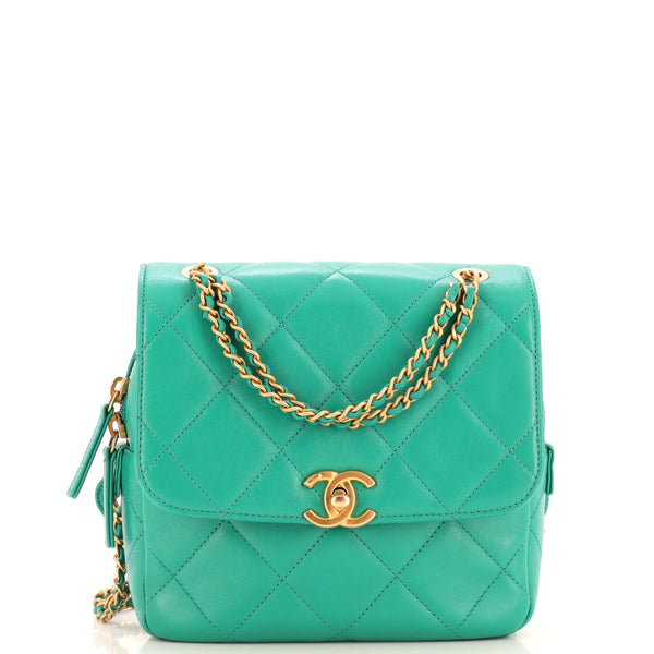 Chanel Quilted Lambskin Chain Backpack Chanel Chain Infinity Drawstring Backpack Quilted Lambskin  main image 4