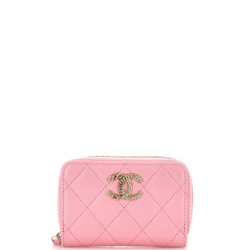 Chanel Multichain CC Zip Coin Purse Quilted Caviar Small