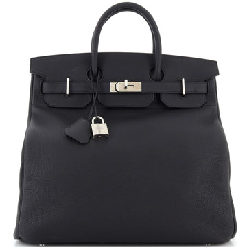 Hermes HAC Birkin Bag Black Togo with Palladium Hardware 40