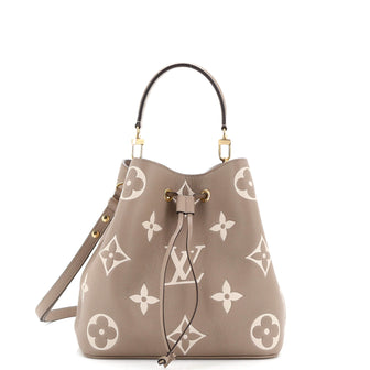 Louis Vuitton NeoNoe Handbag Bicolor Monogram Empreinte Giant MM