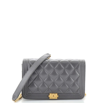 Chanel Boy Wallet on Chain Quilted Caviar
