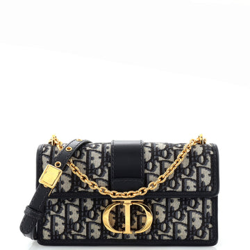 Christian Dior 30 Montaigne Chain Flap Bag Oblique Canvas East West