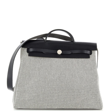 Hermes Herbag Zip Criss Viking Toile and Leather 39