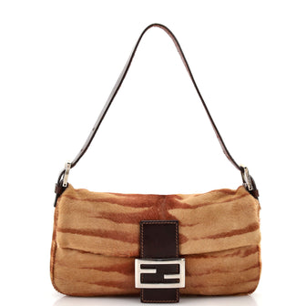 Fendi Baguette Bag Printed Pony Hair