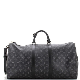 Louis Vuitton Keepall Bandouliere Bag Monogram Eclipse Canvas 55